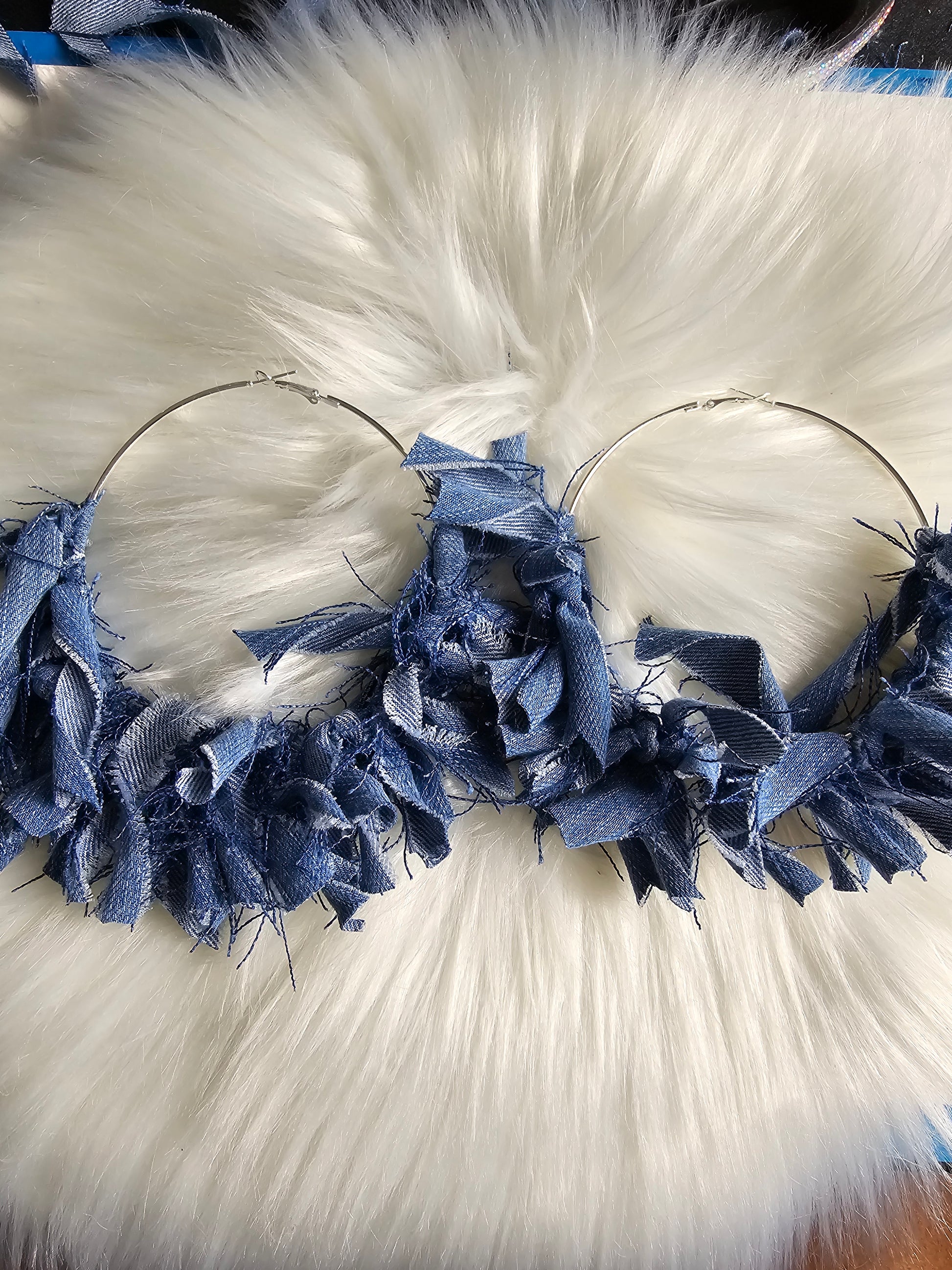 Denim Earrings - Dripping N Diamonds  | Earrings,