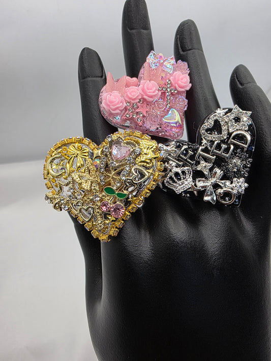 Junk Ring & Stud Earrings - Dripping N Diamonds  | Ring,