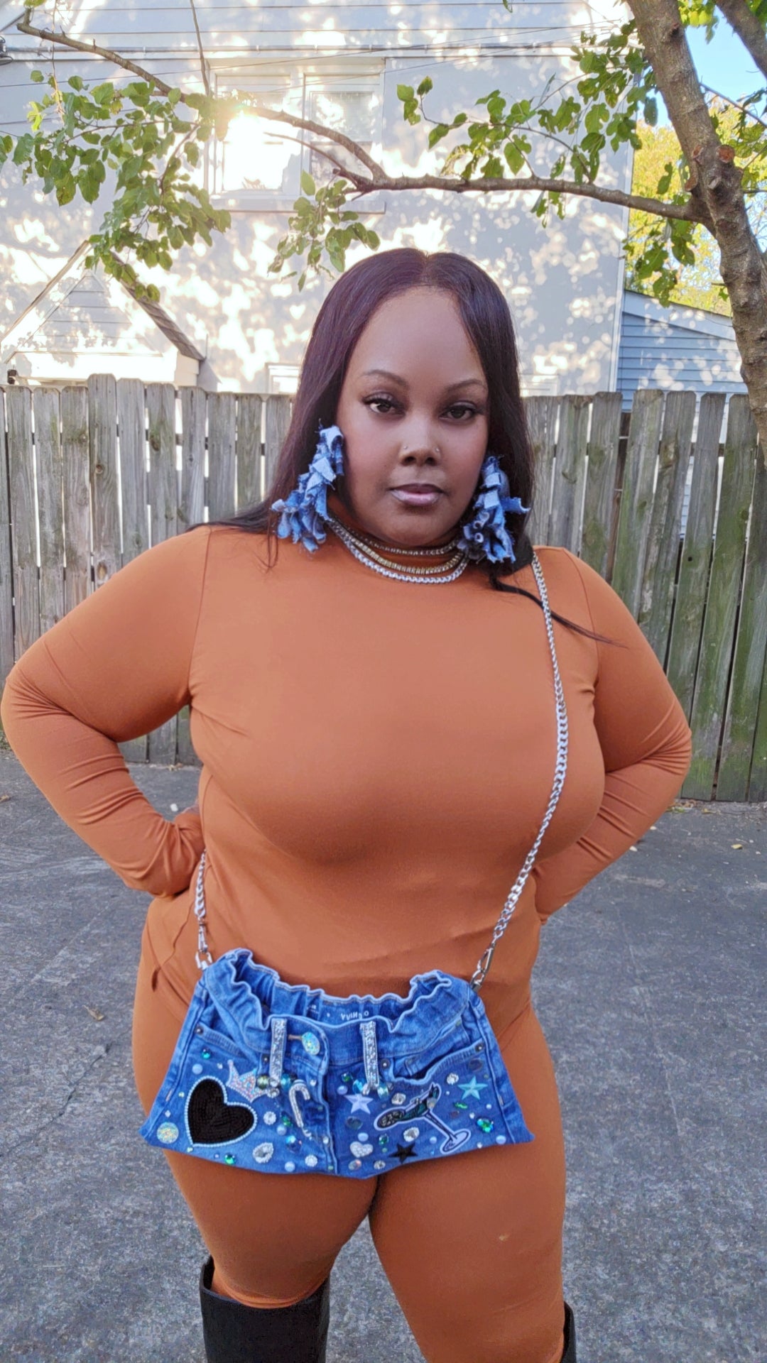 Denim & Diamond Bag - Dripping N Diamonds  | purse,