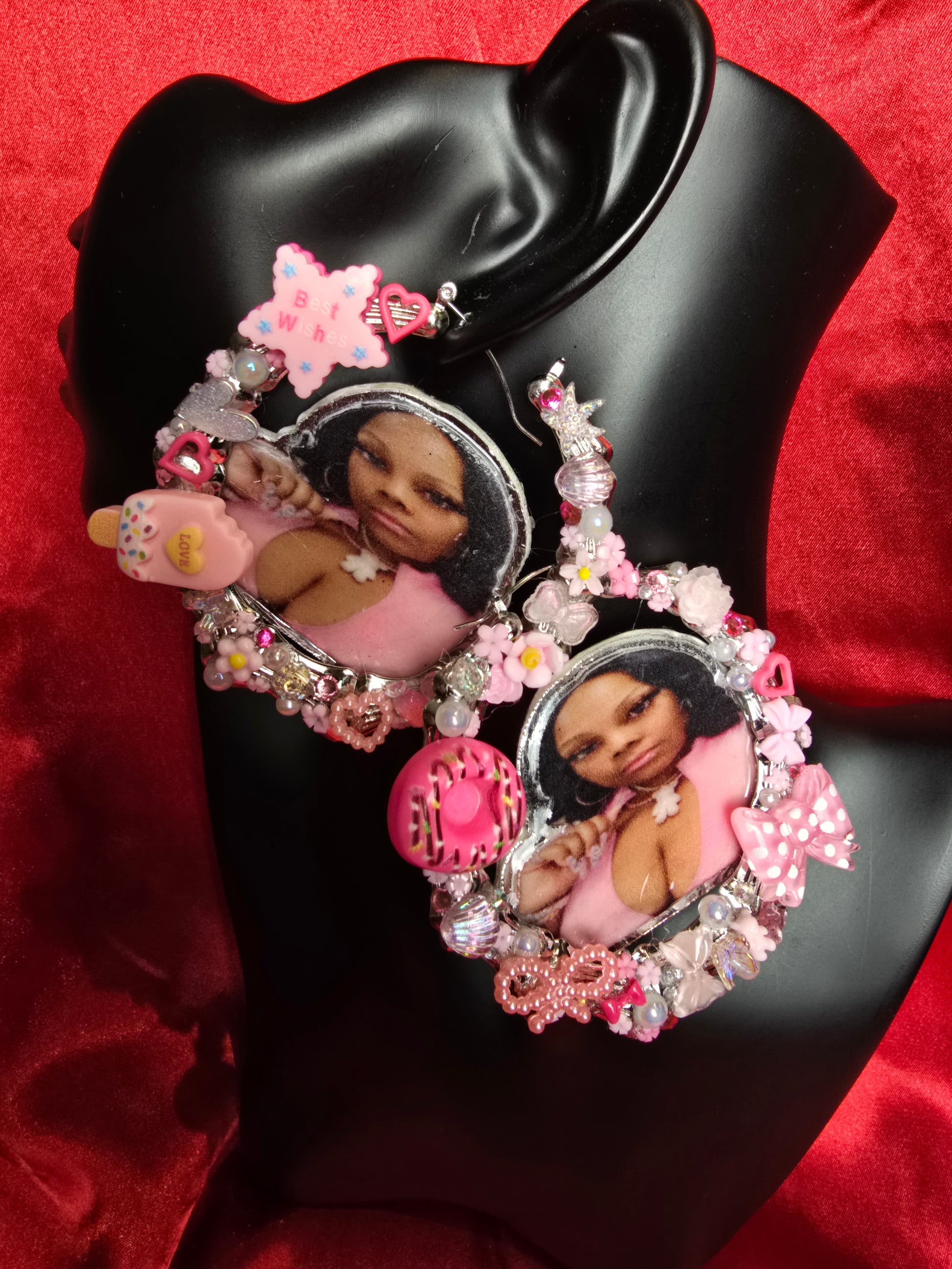 Junk Earrings w/ Picture - Dripping N Diamonds  | Earrings,