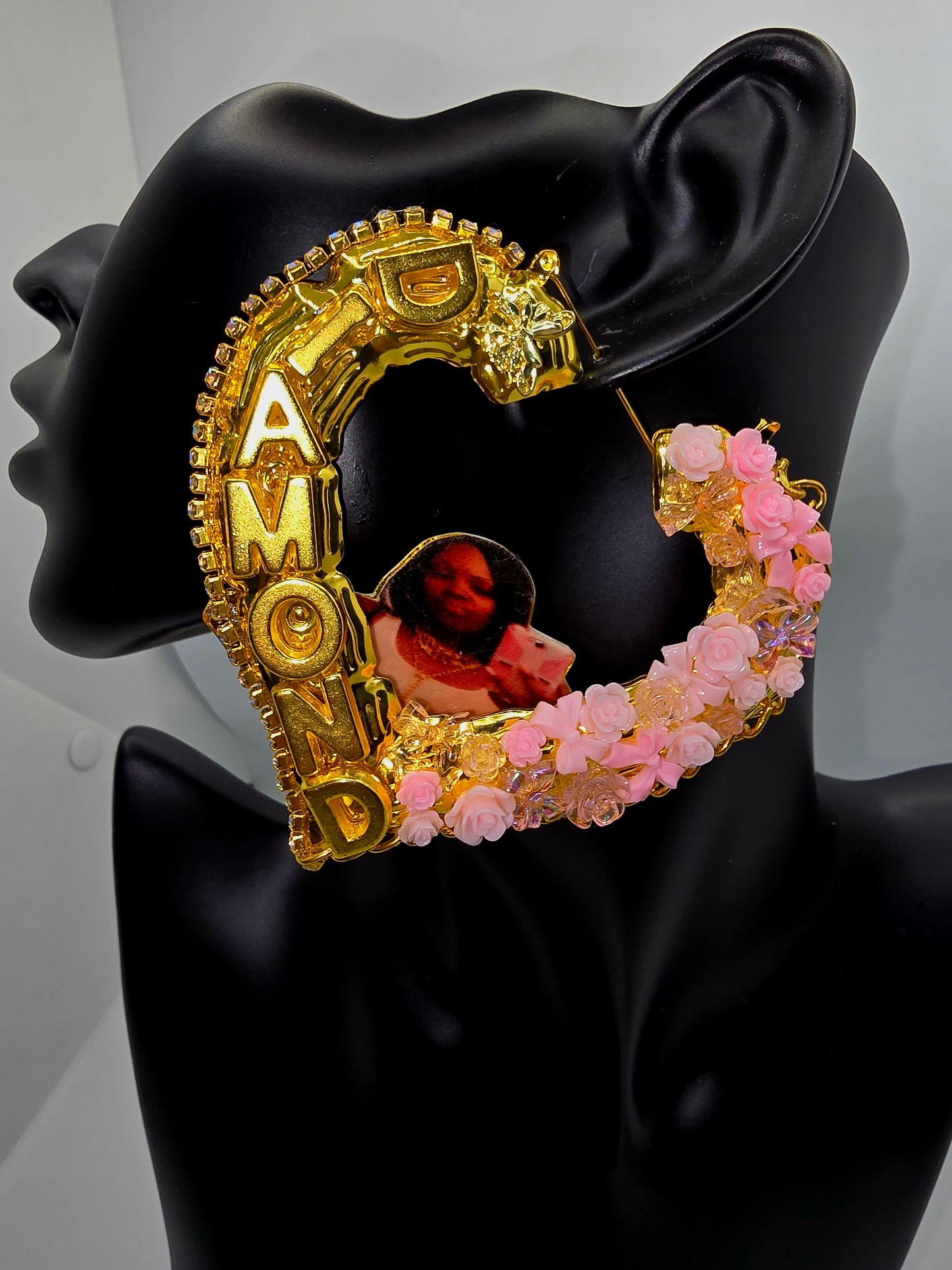 Junk Earrings w/ Picture - Dripping N Diamonds | Earrings,