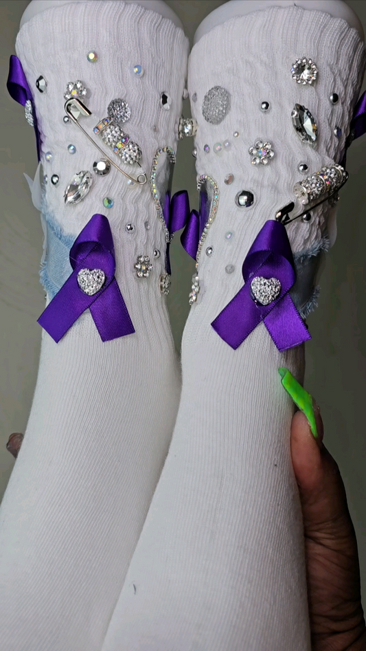 Denim & Diamond Socks - Dripping N Diamonds  | Socks,