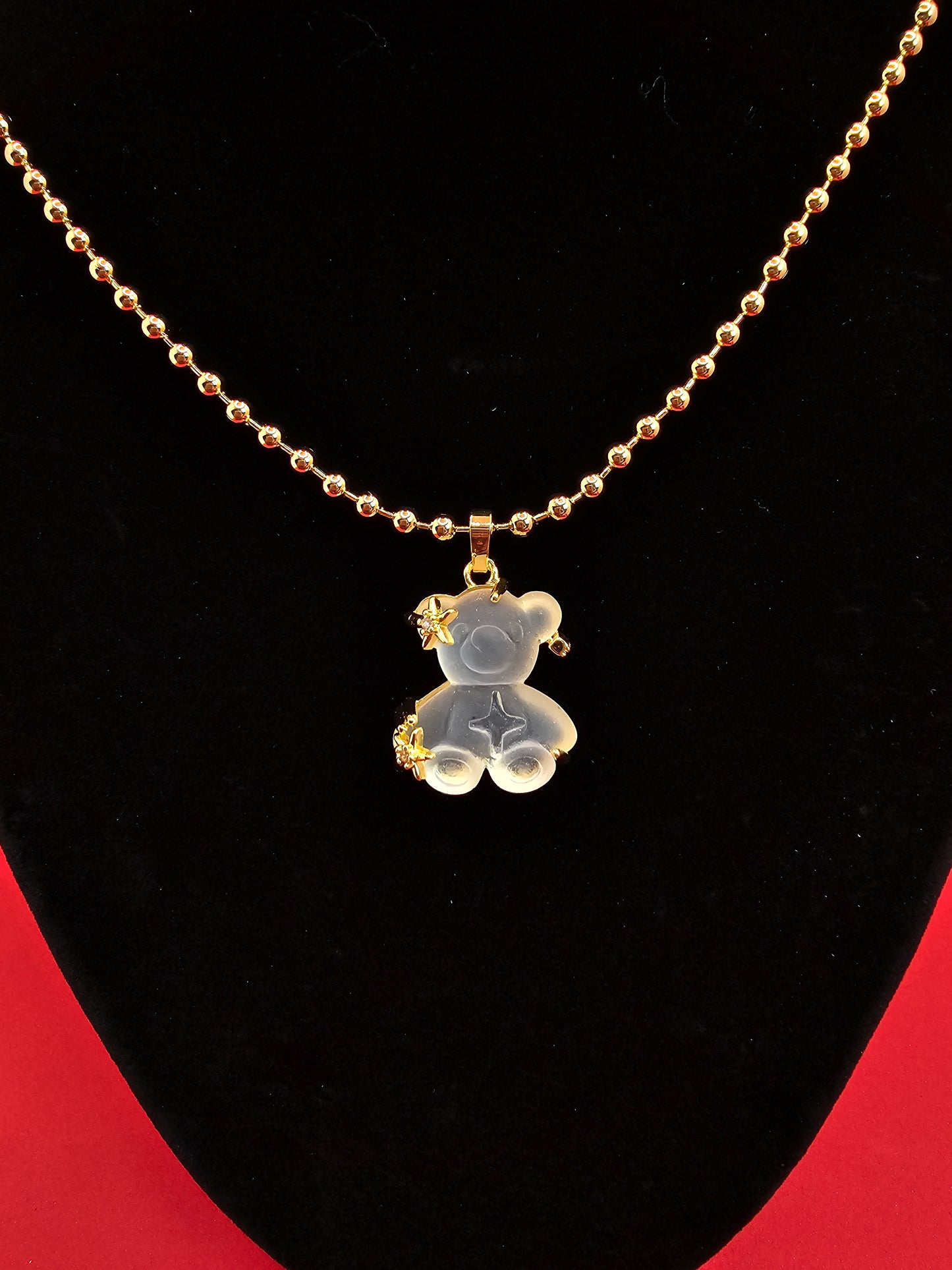 Teddy Bear Necklace - Dripping N Diamonds  | Necklace,