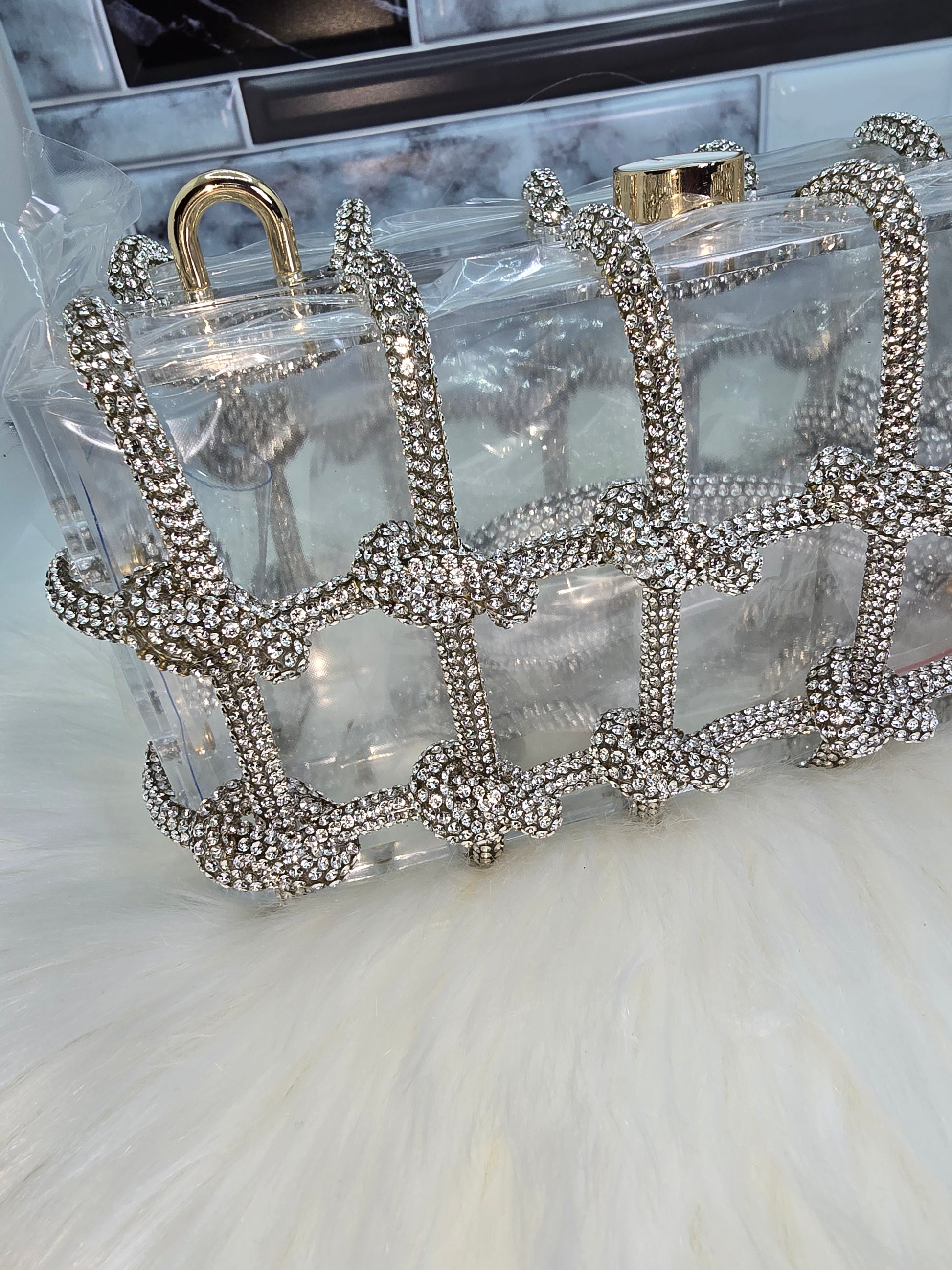 Rhinestone Box Clutch - Dripping N Diamonds  | purse,