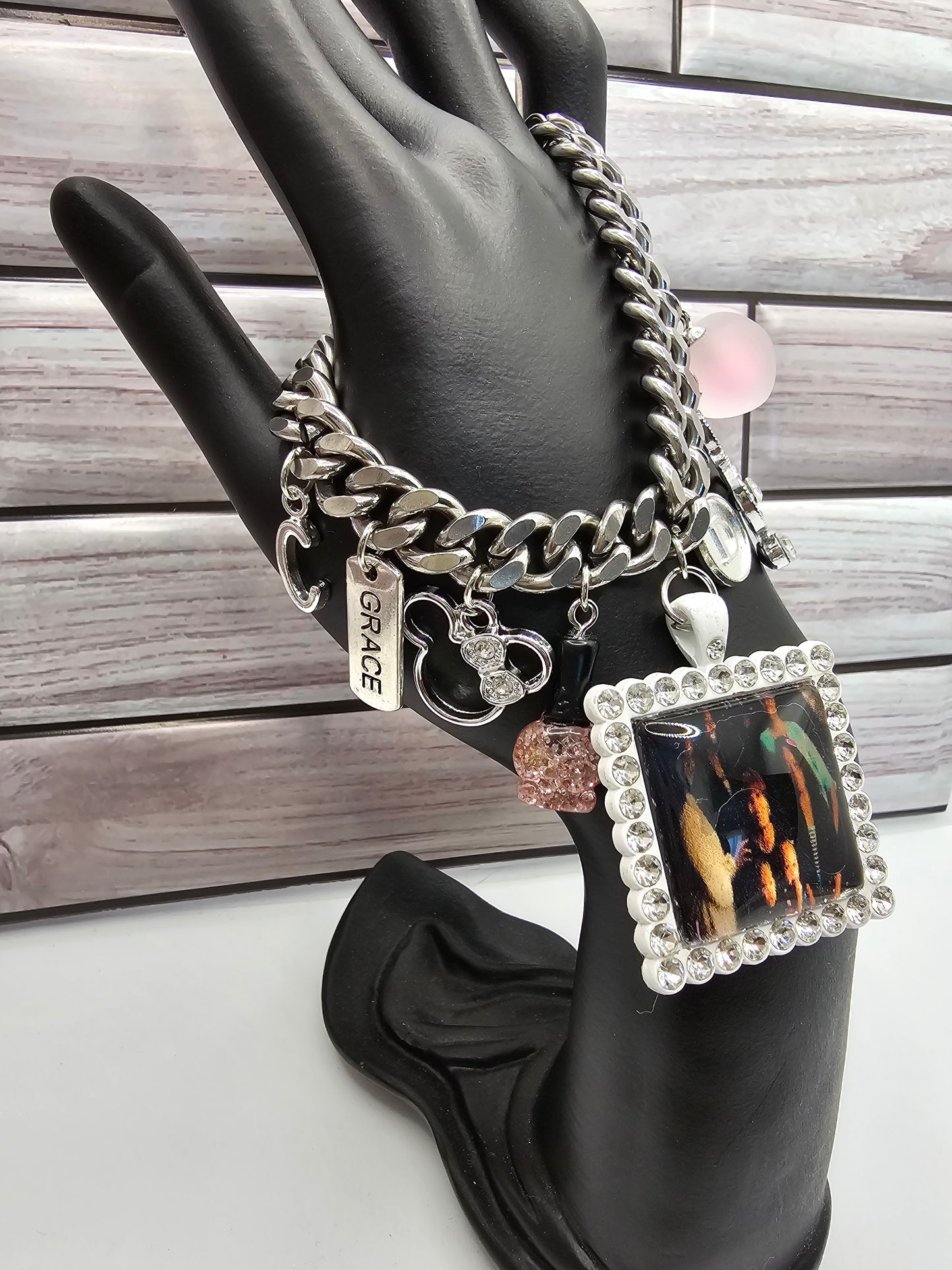 Charm Cuban Link Bracelet - Dripping N Diamonds  | Bracelet,