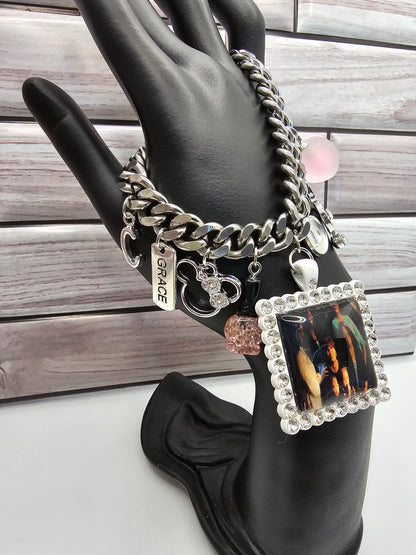 Charm Cuban Link Bracelet - Dripping N Diamonds  | Bracelet,