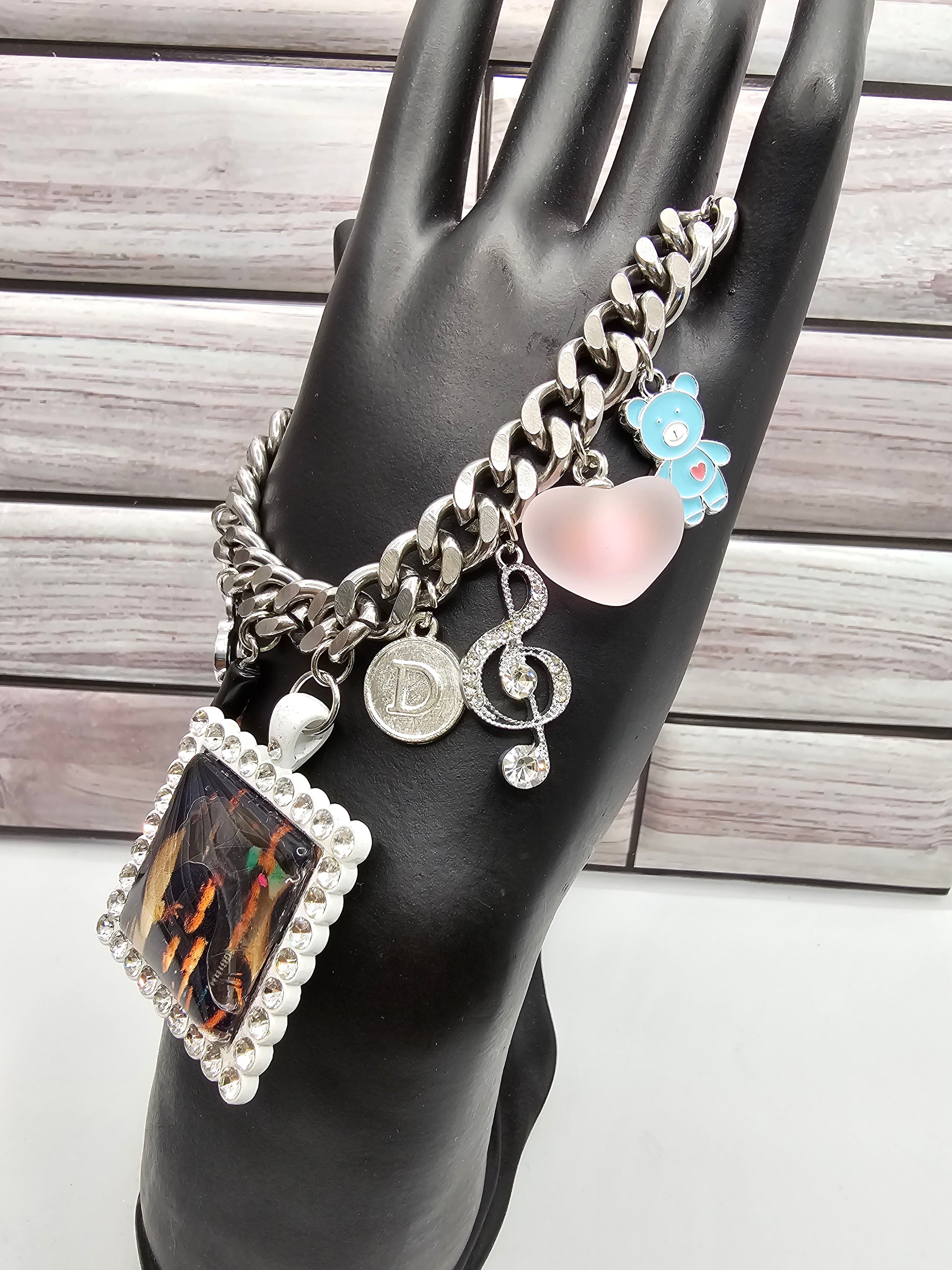 Charm Cuban Link Bracelet - Dripping N Diamonds  | Bracelet,