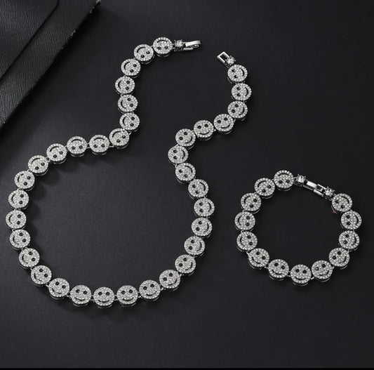 Smiley Face Set - Dripping N Diamonds  | Jewelry,