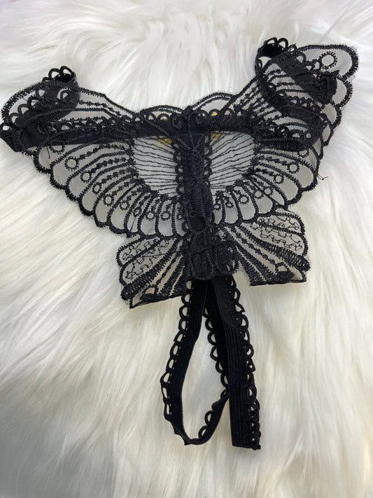 Black Butterfly Thong - Dripping N Diamonds  | ,