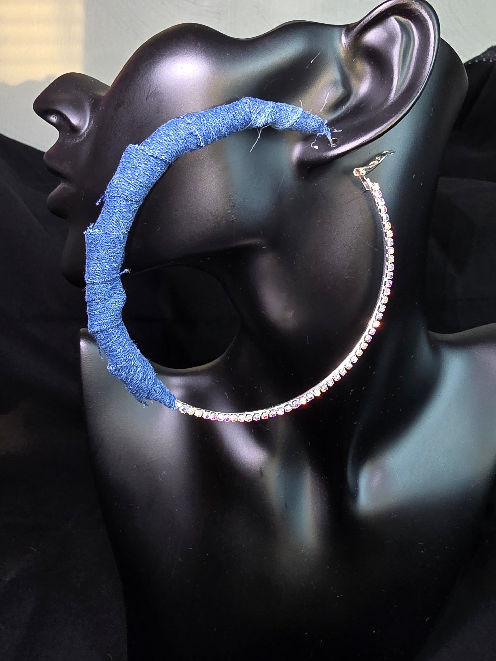 Denim Earrings - Dripping N Diamonds  | Earrings,