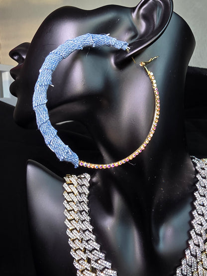 Denim Earrings