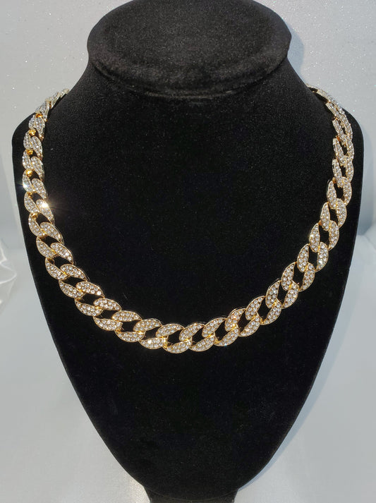 Gold Diamond Cuban Link Chain - Dripping N Diamonds