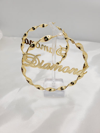 Get It Girl Custom Earrings - Dripping N Diamonds  | Earrings,